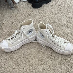 Converse White High-Top Canvas Sneakers